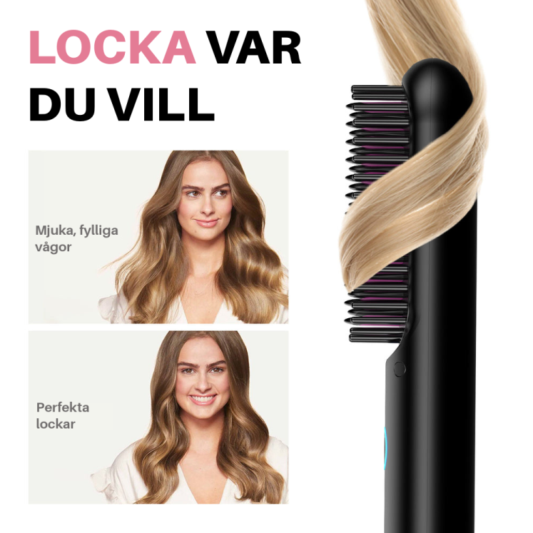 Eloura Bärbar Borste – Platta, Locka, Torka